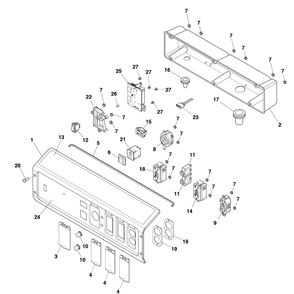 Control Panel Diagram and Parts List for 030737-01  Briggs and Stratton Generator